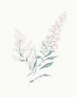 Flowers on White I Contemporary
