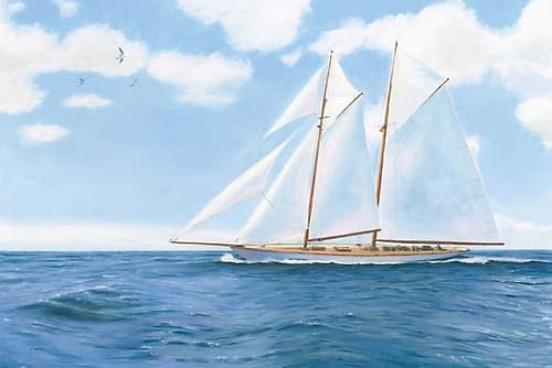 Majestic Sailboat Coastal Print