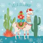 Lovely Llamas Christmas II Art Print