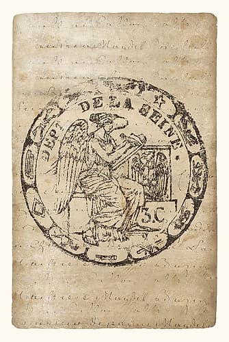 Vintage Seal VI Antique Border v3 Classical Print