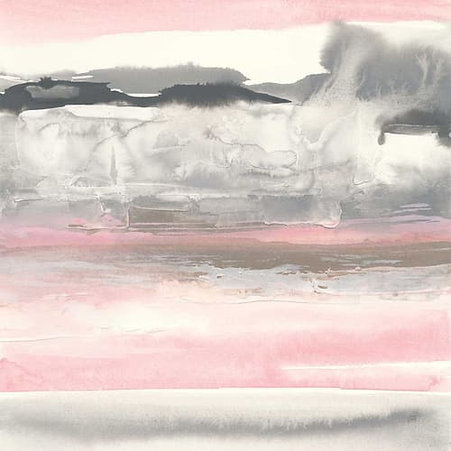 Charcoal and Blush I Art Print