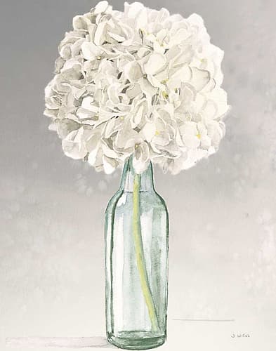 Tranquil Blossoms II Green Crop Art Print