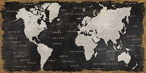 Colorful World I Black Art Print