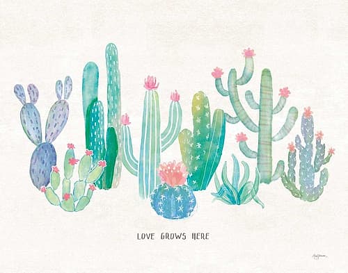 Bohemian Cactus I Love Art Print