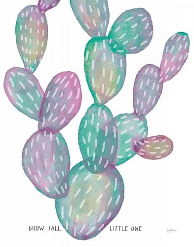 Lovely Llamas Cactus Grow Art Print