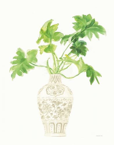 Palm Chinoiserie III Cream Art Print