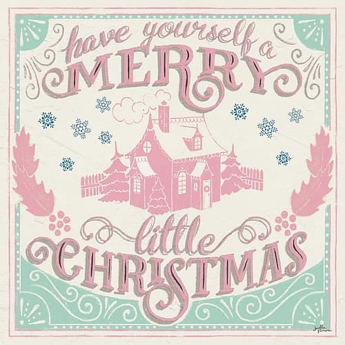 Merry Little Christmas V Vintage Art Print