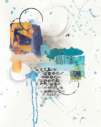 Abstract Skyline I Indigo Art Print