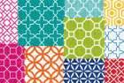 Bright Lattice Tile Patchwork Art Print by Michael Mullan