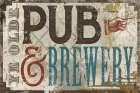 Vintage Pub Brewery Sign Art Print