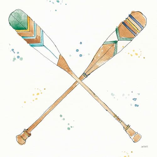 Lakehouse Oars Bord de mer reproduction