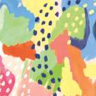 Bright Life I Blue Green Crop Art Print