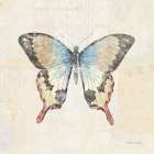 Butterfly Collage I Cream Art Print