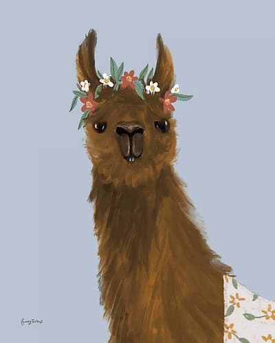 Delightful Alpacas II Art Print