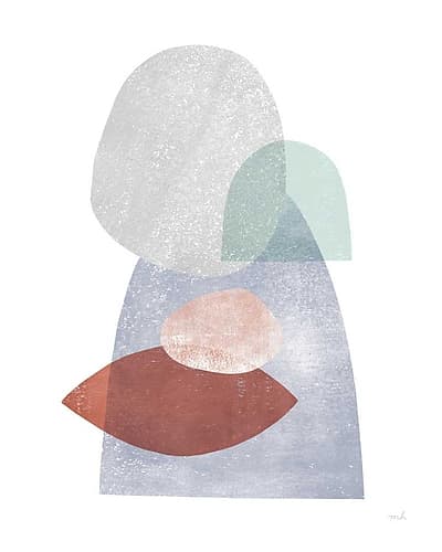 Whispers III Coral Minimalist Print