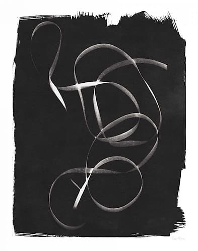 Nature By The Lake Ribbon I BW Minimalist Print