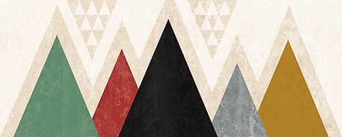 Mod Triangles Panel I Art Print