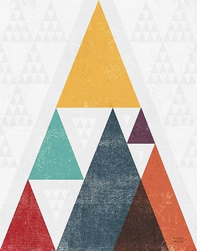 Mod Triangle III v2 Retro I Art Print