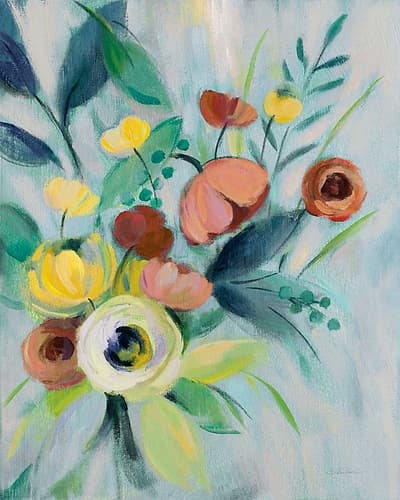 Colorful Elegant Floral I Art Print