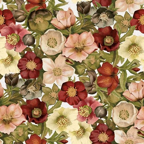 Vintage Petals Pattern I Art Print