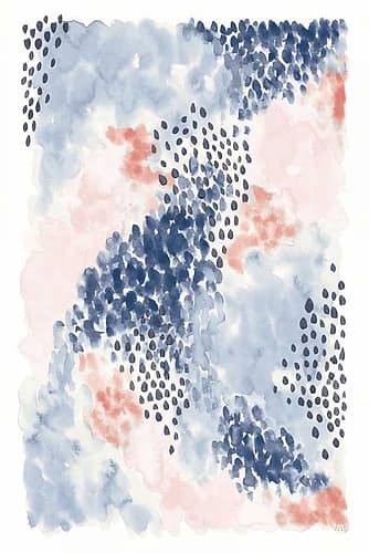 Spring Blooms II Blue Art Print by Laura Marshall