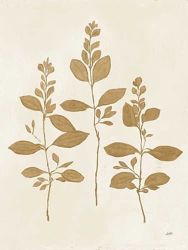 Botanical Study IV Gold Crop Nature Print