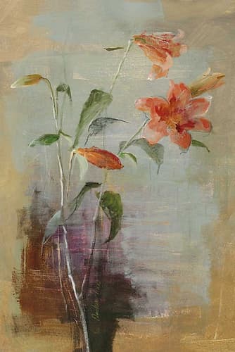 Contemporary Lilies I Crop Art Print