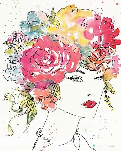 Floral Figures I Art Print
