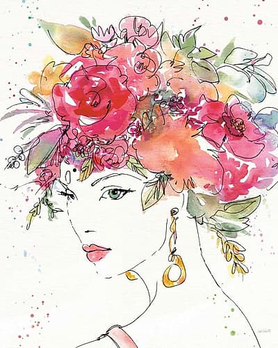 Floral Figures II Art Print