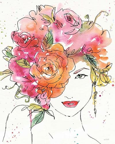 Floral Figures IV Art Print