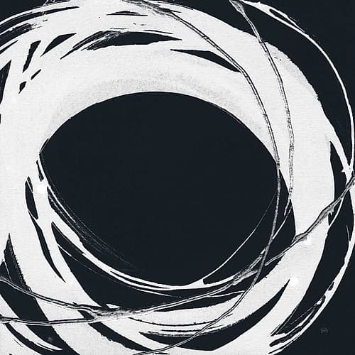 Gilded Enso III BW Art abstrait reproduction