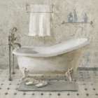 Victorian Bath III Neutral Bathroom Art Print
