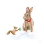 Woodland Celebration IV on White Art Print