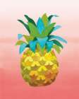 Island Time Pineapples VI Coral Art Print