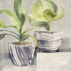 Greenery Still Life with Navy Still Life Print