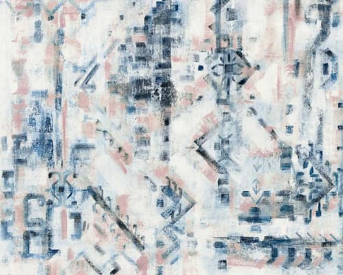 Scattered Indigo Rose Crop Art Print
