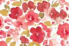 Floral Flow I Red Gold Art Print by Sd Graphics Studio