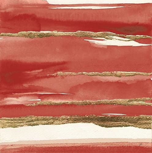 Gilded Red II Art Print