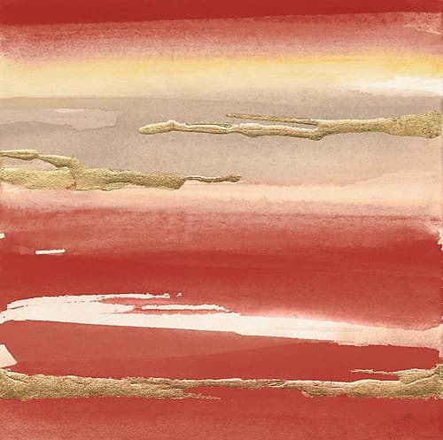 Gilded Red III Art Print