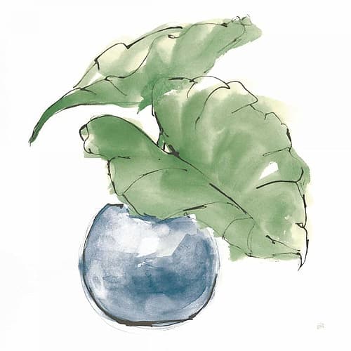 Plant Big Leaf III Dark Green Nature Print