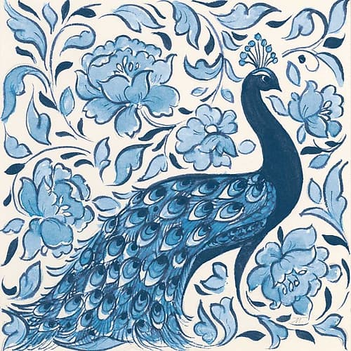 Peacock Garden IV v2 Art Print