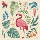 Jungle Love VI Cream Art Print