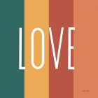 Love Rainbow Retro Art Print