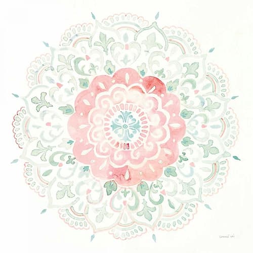 Mandala Delight IV Blue Green Art Print
