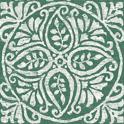 Amadora Dark Green Tile IV Art Print