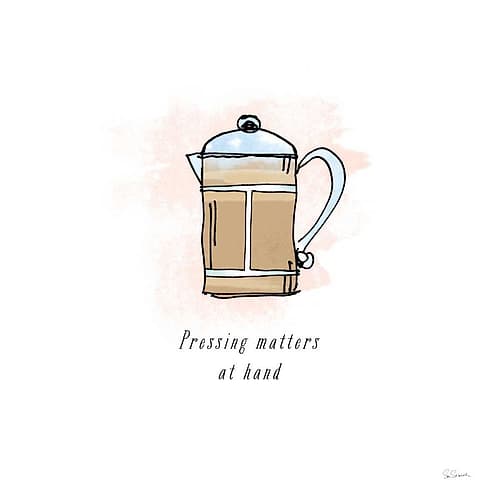 Good Brew IV Black Text Coffee Print