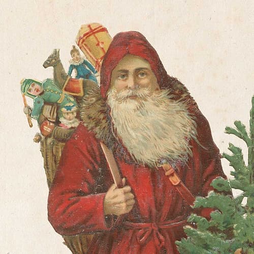 Victorian Santa I Art Print