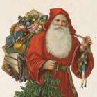 Victorian Santa III Art Print