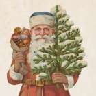 Victorian Santa IV Art Print