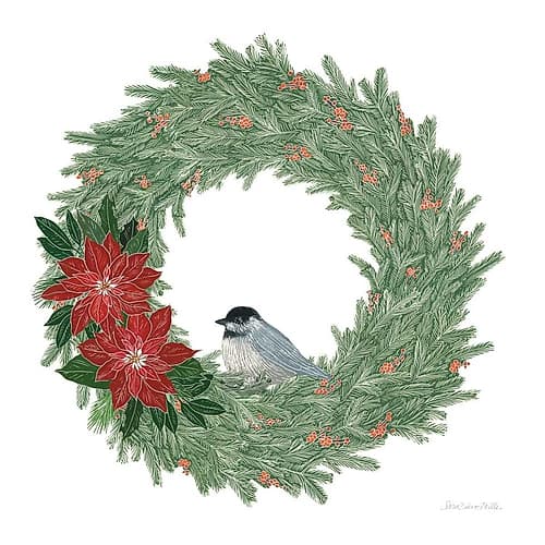 Woodland Wreath No Words II Art Print